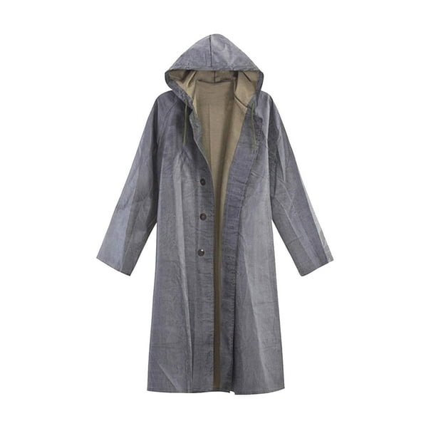 FASLOLSDP Chubasquero para hombre impermeable plegable cremallera ligera  poncho impermeable chaqueta casual Rain Windbreaker Camping, Blanco, XL:  .es: Moda