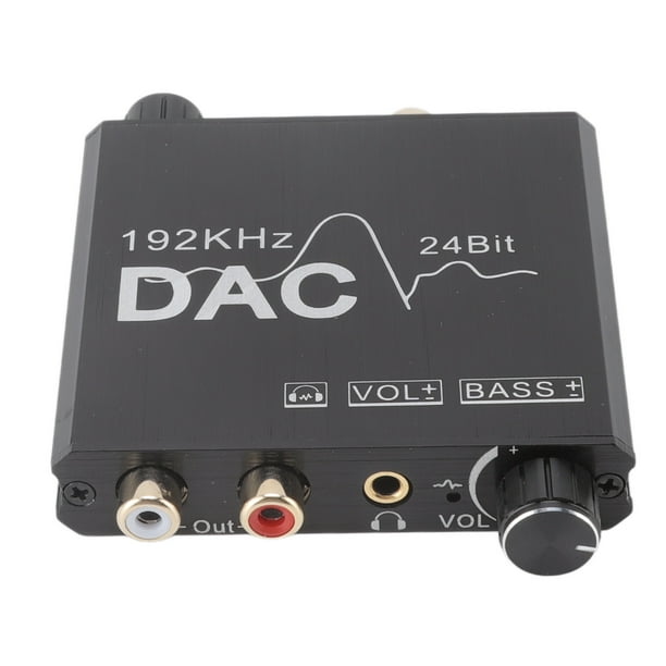 Convertidor de audio digital a analógico de 192 KHz, convertidor óptico de  aluminio a RCA con