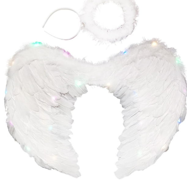 Alas de ángel para Disfraces de ángel para niñas cumpleaños de boda para  Cosplay Fiesta de Halloween , Los 65x35cm Baoblaze Juguetes de ala de ángel  de Costunme