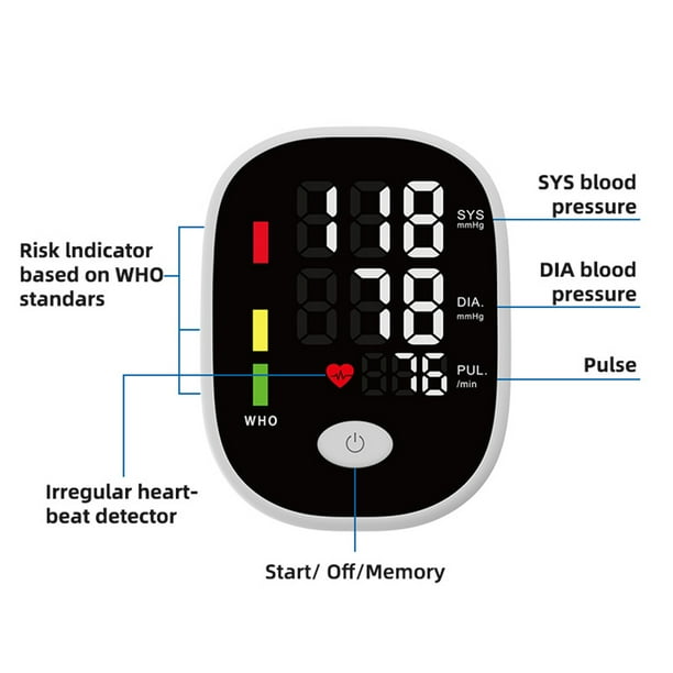 Monitor de presión arterial en la parte superior del brazo