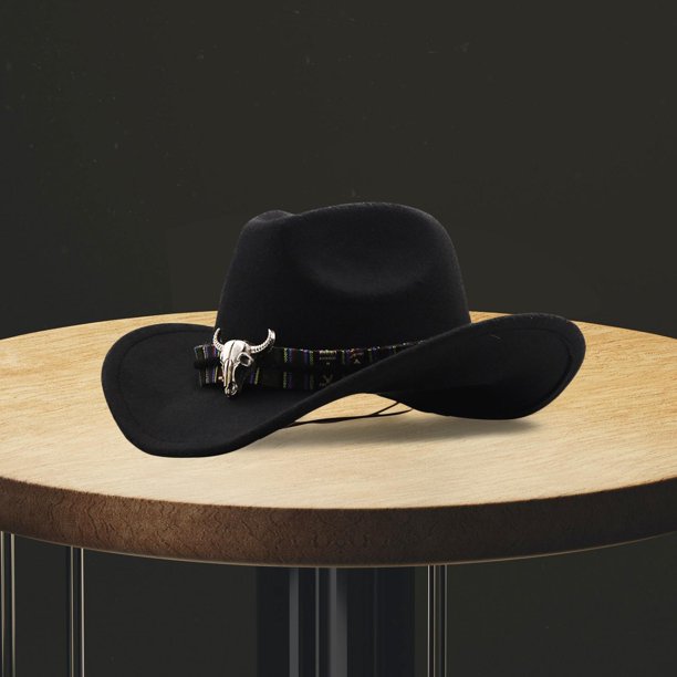 2 uds sombrero de vaquero occidental sombrero ancho sombrero de playa para  exteriores negro Yinane Sombrero de vaquero