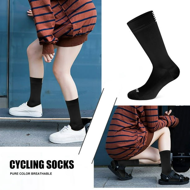 Calcetines deportivos de compresión, calcetines deportivos para correr,  baloncesto, ciclismo, hombres y mujeres transpirables (color : 4, talla 