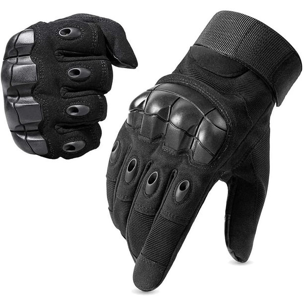 Un par de guantes militares de combate táctico para hombres Guantes  deportivos de verano Protección contra cortes de motocross (Negro M) JAMW  Sencillez