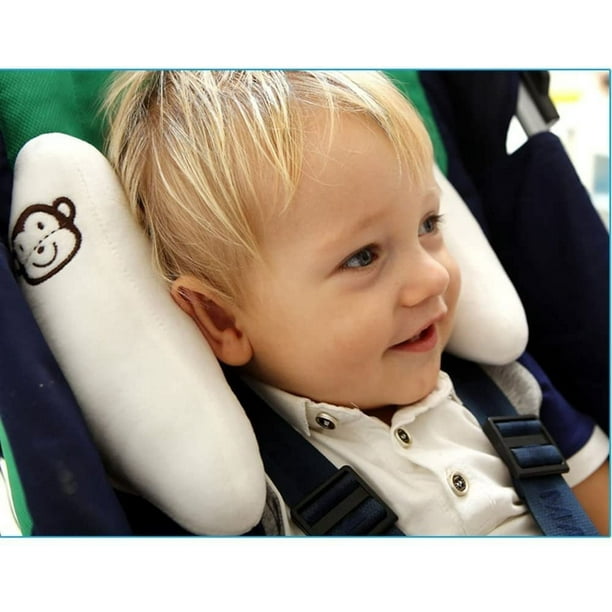Reposacabezas ajustable para niños pequeños y soporte para el cuello,  almohada de viaje con forma de plátano, el mejor reposacabezas para asiento  de automóvil, cochecito, para bebés de 0 a 2 años (
