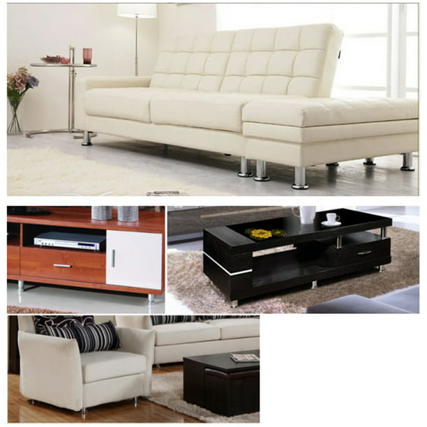 Patas para muebles, paquete de 4, patas de aleación de aluminio, patas de  repuesto resistentes, para sofá, silla o proyectos de bricolaje, altura de