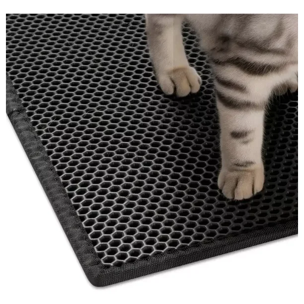 VIVAGLORY Tapete de arena para gatos, tapete para atrapar arena, 31 x 20  pulgadas, alfombra de arena para gatos con parte trasera impermeable, súper