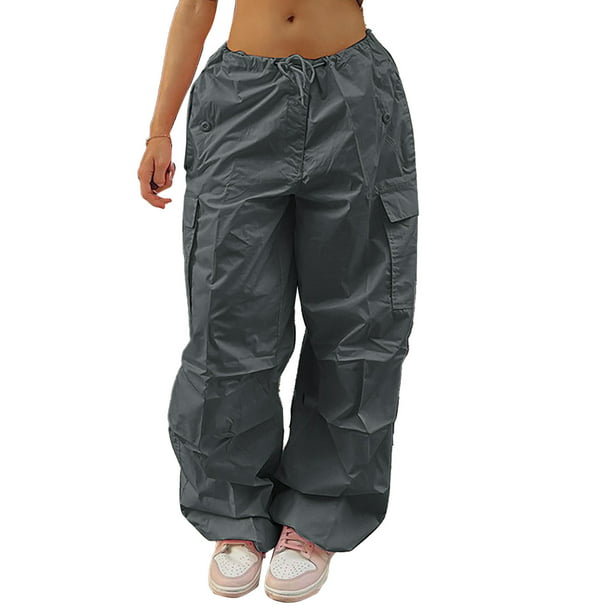 Pantalones sueltos para mujer pantalones deportivos con bandas en los  tobillos bolsillos grandes con ANGGREK Otros