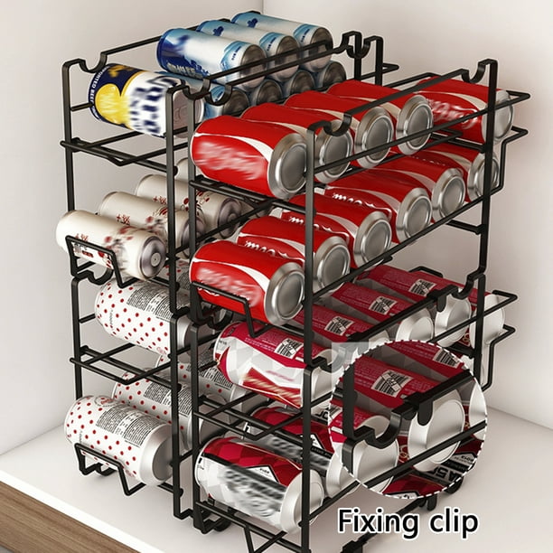Organizador de latas para despensa, organizador de latas de 7 niveles, buen  organizador para estante de despensa, con capacidad para hasta 84 latas