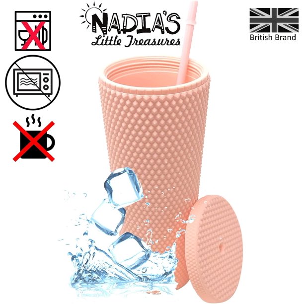 Comprar Maijaibao Vasos de vidrio con tapas Vaso de vidrio con pajitas de vidrio  para batido de agua y café helado