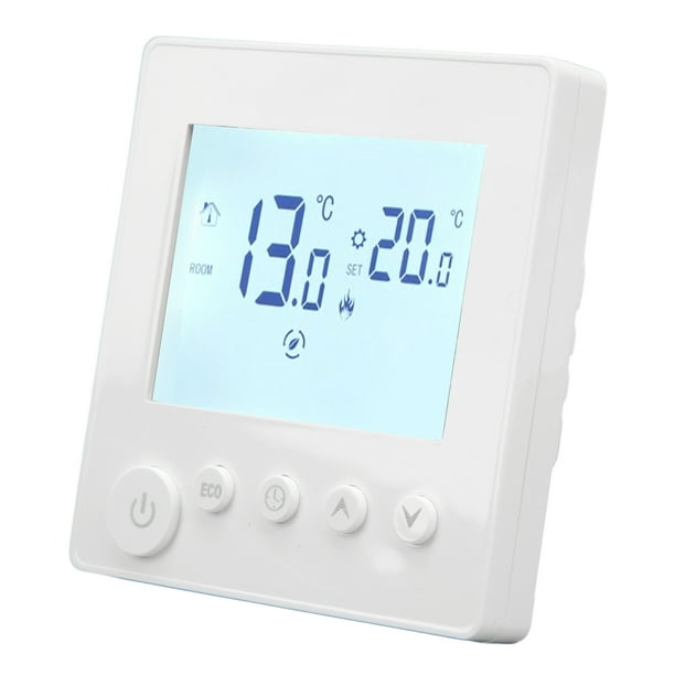  Zetiling Termostato de calefacción, controlador de temperatura  de 16 A, diseño programable con pantalla LCD, termostato de calefacción  eléctrica, controlador de temperatura ambiente : Herramientas y Mejoras del  Hogar
