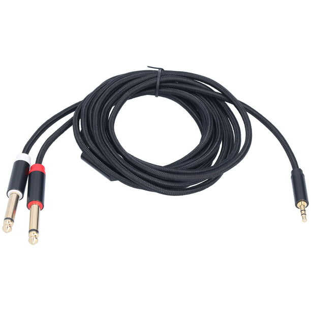 Cable de audio para altavoz de 1/4 TS a cable desnudo, adaptador