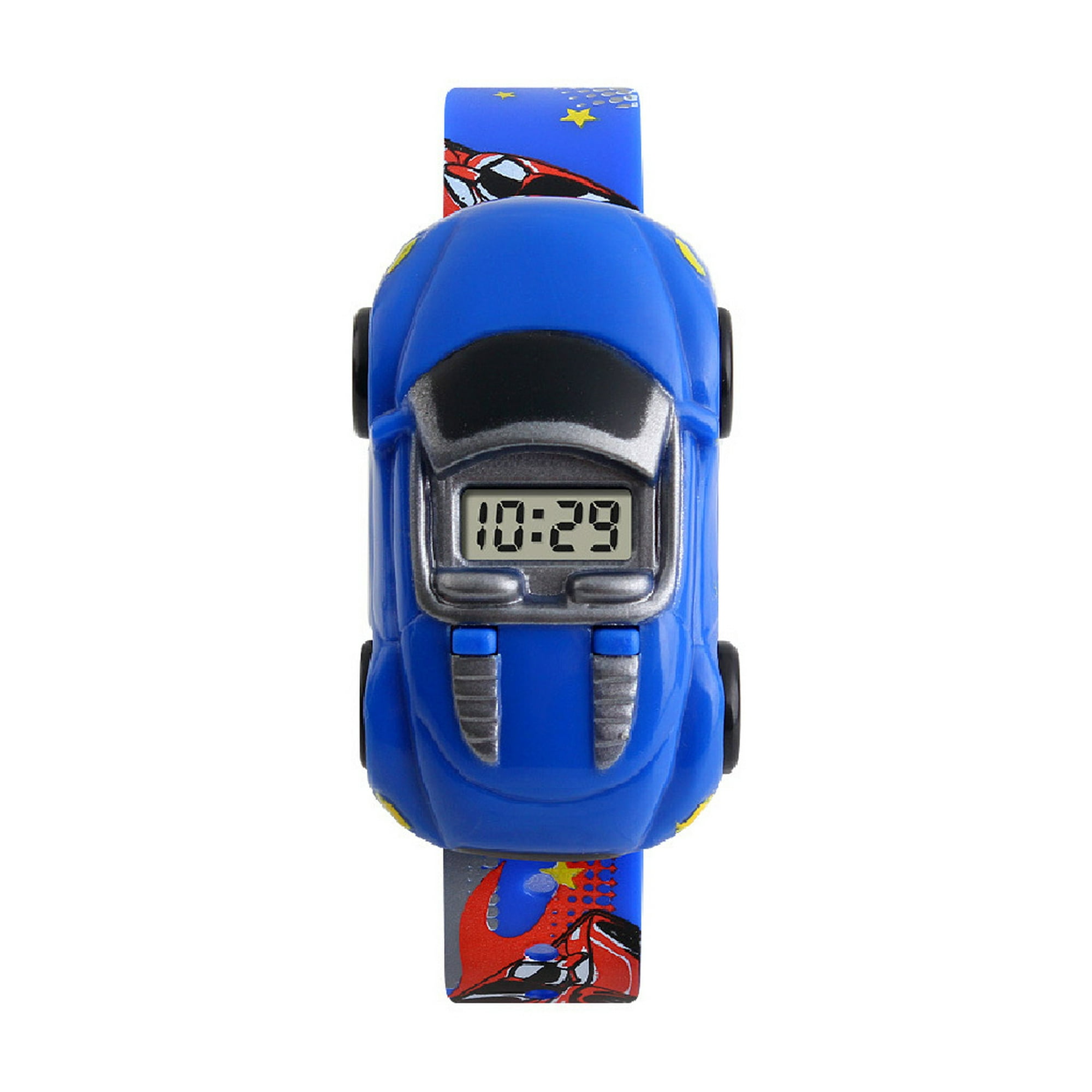 Reloj digital para niños Reloj de pulsera deportivo para niños con forma de  coche de dibujos animados con reloj de pulsera electrónico con esfera  desmontable Inevent EL4545-02