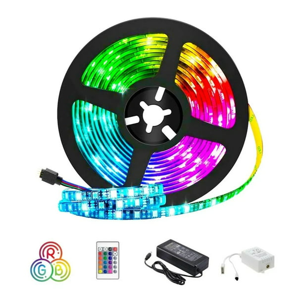 Tira de luces LED USB 1-5M 5050 RGB Luz de color TV Control de iluminación  por 1 metro Yuyangstore Luz de cuerda cambiante de color