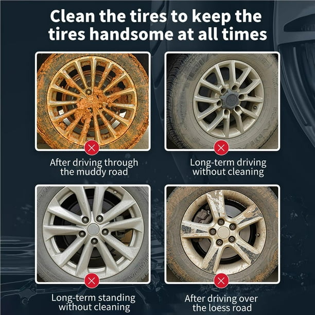 Comprar Cepillo de rueda de coche para limpieza de coches, herramienta de  lavado de neumáticos antideslizante, depurador de llantas Universal para  coche