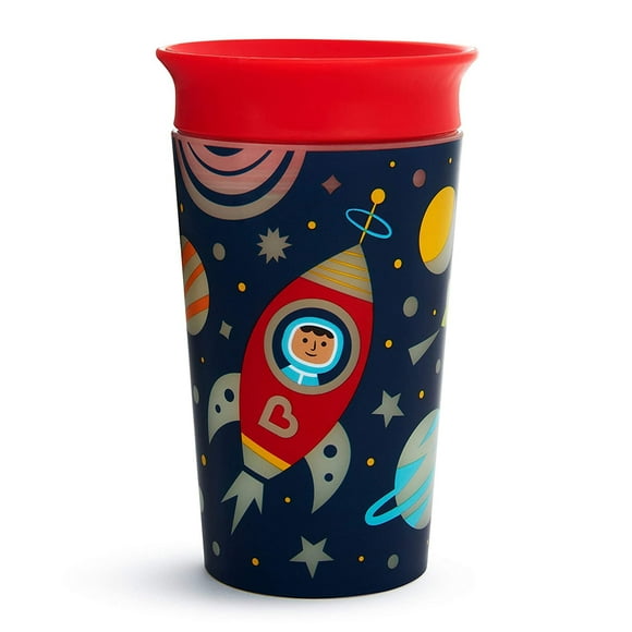 munchkin miracle 360 degree glow in the dark sippy cup 9 oz astronauta rojo