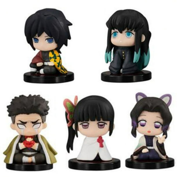 Awesomsauce Juego de figuras de Demon Slayer de 6 piezas con 50 calcomanías  de anime, Tanjiro Nezuko Zenitsu Rengoku, colección de fanáticos de