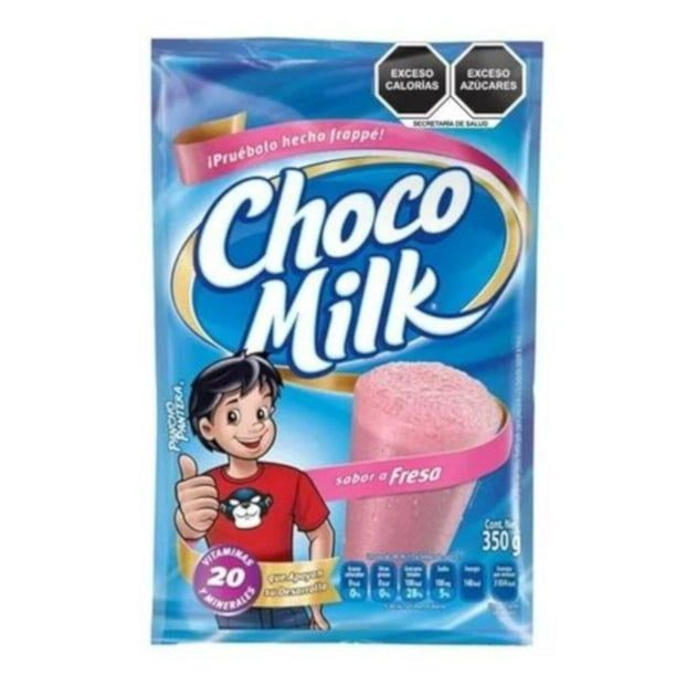 Pack De 24 Saborizante Polvo Chocomilk Fresa Bolsa De 350 Gr Chocomilk Bolsa Walmart En Línea 