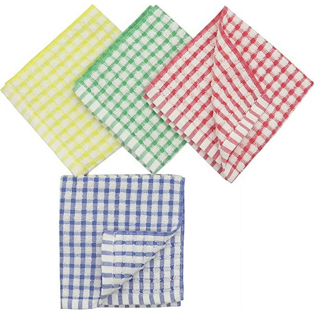  Candy Cottons - Set de 6 trapos de cocina 100% algodón, con  lazo p/colgar, p/lavar y secar platos, se pueden usar como paños de cocina  o trapos de mano, 18 x