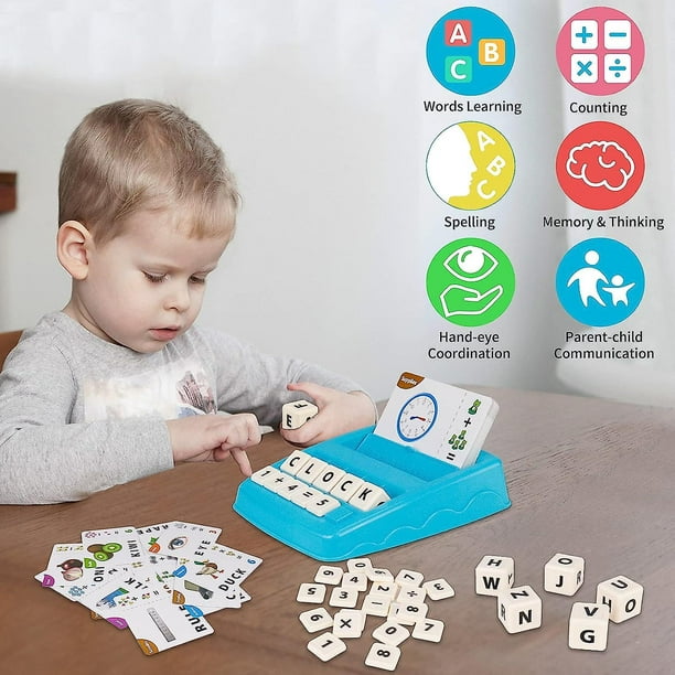 Juguetes educativos para niños de 3, 4 y 5 años, juego de letras a juego,  juguetes de aprendizaje ABC preescolares para niños de 4 a 8 años, regalos