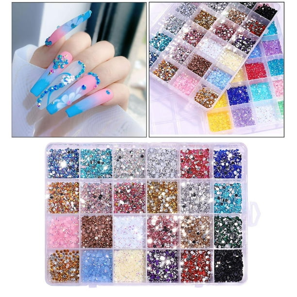 12 Tarros Decorativos Para Uñas Piedras Glitter Efectos kit Decoraciones para  Uñas Acrílicas, Moda de Mujer
