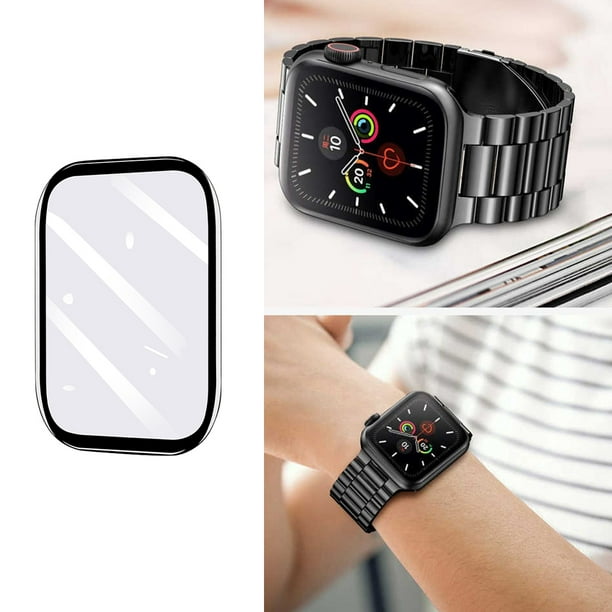 Funda protectora para reloj inteligente Protector de pantalla de vidrio  templado Likrtyny para Apple Watch 4 5 6 3 unidades