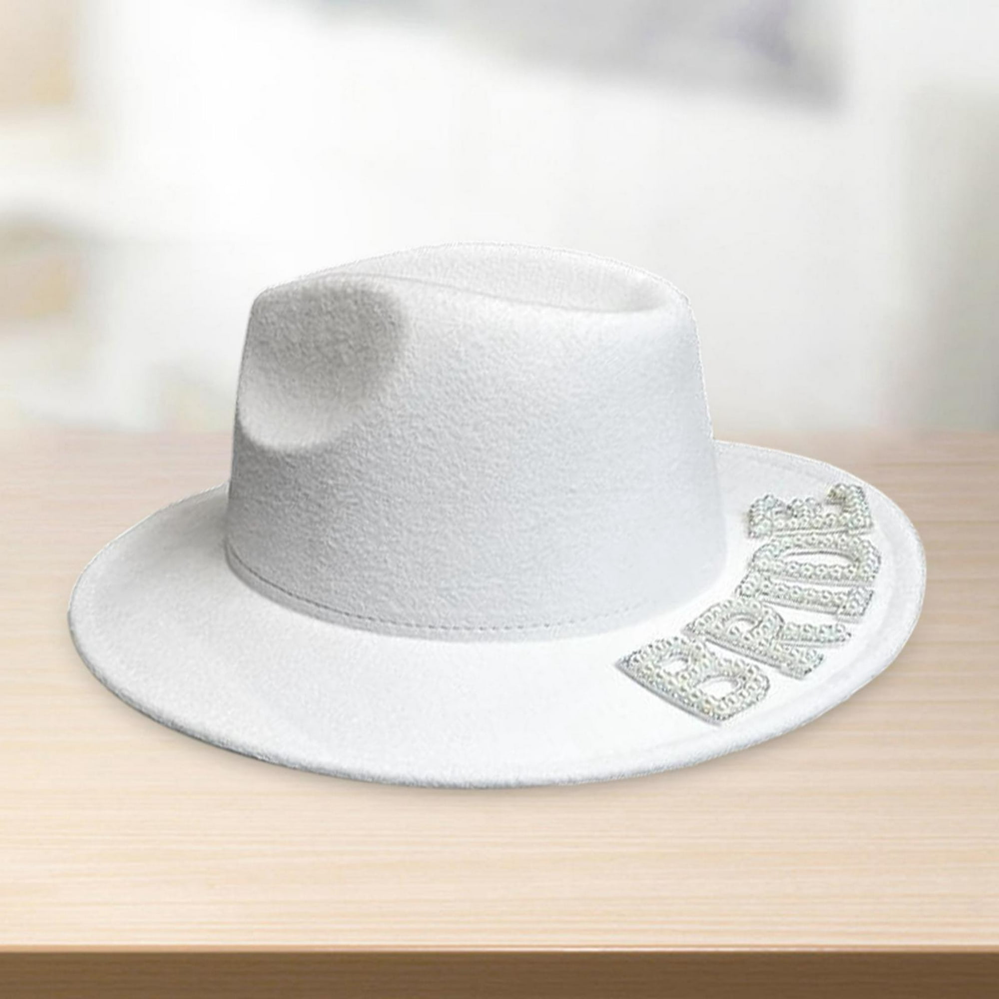 Sombrero de vaquero , sombrero , la de lentejuelas de , damas, sombrero de  mujer occidental para damas de compromiso, disfraces, verano, vacaciones  Blanco BLESIY Sombrero de vaquero