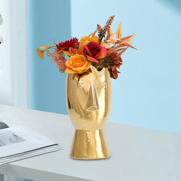 Jarrones de flores de cerámica Accesorios de fotos elegantes para la  decoración de la oficina de escritorio en el hogar Regalo de inauguración  Blanco Fernando Florero de arte simple