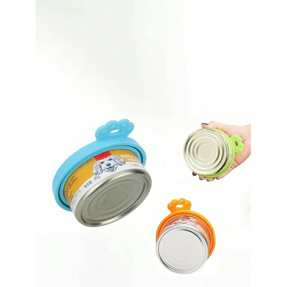2pcs random color silicone pet food can cover sealing preservation durable