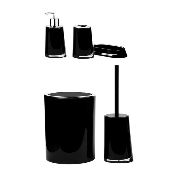4x de accesorios de de jabón para Hogar Negro Gloria Cosas de baño
