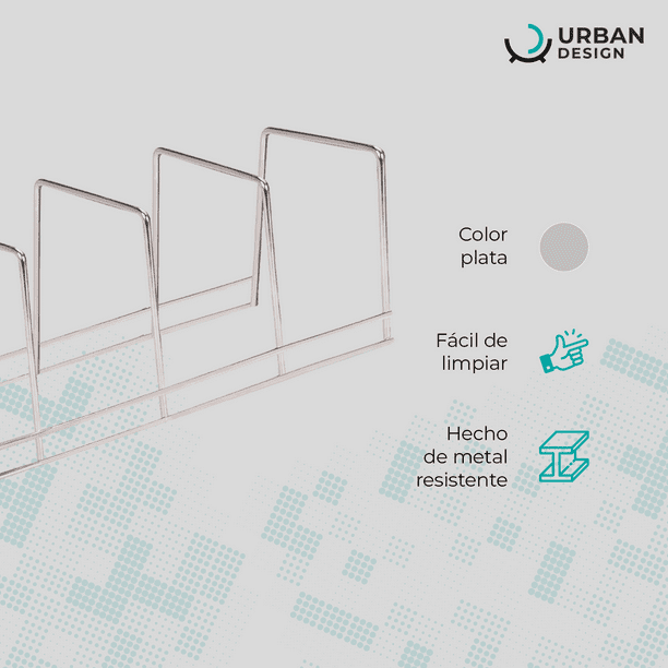 Organizador de Platos para Cocina Urban Design, Blanco blanco Unitalla  Urban Design Organizador de Platos