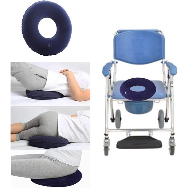 Cojín antiescaras para ancianos, asiento inflable para oficina en casa,  cojín inflable para asiento, cojín antiescaras, funcionamiento suave  Jadeshay A