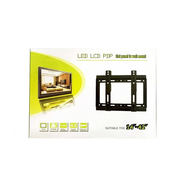 Soporte fijo de pared para tv - monitor hasta 42pulgadas vesa 200x200 hasta  25kg negro