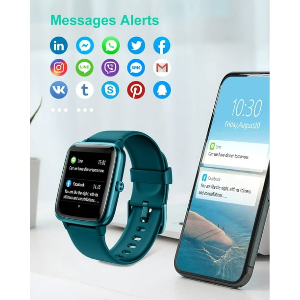Reloj inteligente para hombre y mujer IP68, podómetro deportivo,  rastreador, Bluetooth, reloj inteligente para Iso, Android, Samsung,  Huawei, teléfono