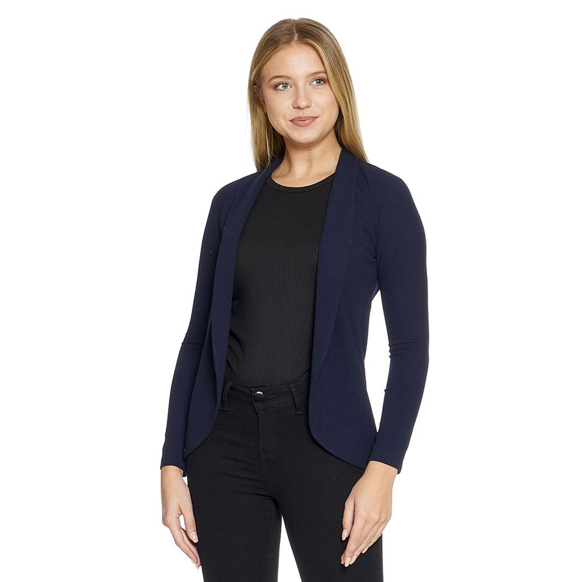 Traje azul marino personalizado para mujer, blazer ajustado para mujer,  chaqueta de manga larga, blazer para mujer -  México
