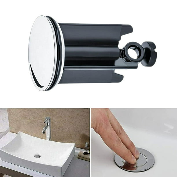 Tapón de drenaje para lavabo de baño, filtro universal de acero inoxidable  para lavabo de 1.02 a 1.65 pulgadas, colador de fregadero cromado