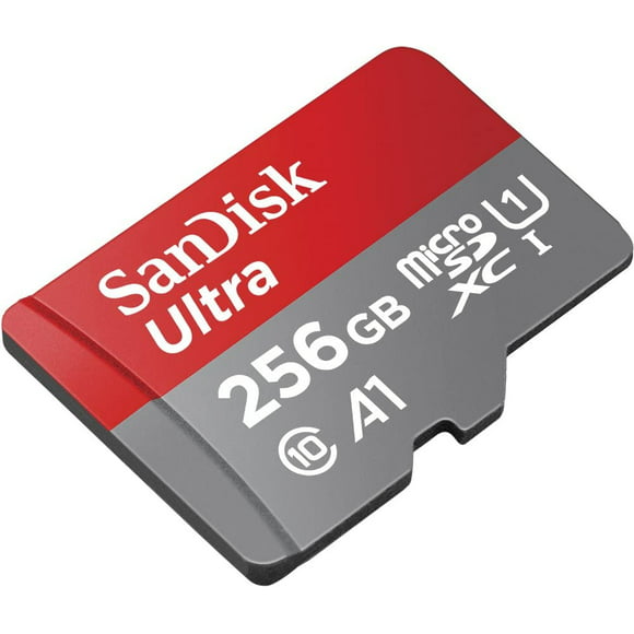 tarjeta de memoria sandisk 256gb ultra microsdxc uhsi con adaptador  100mbs c10 u1 full hd a1 tarjeta micro sd  sdsquar256ggn6ma negro