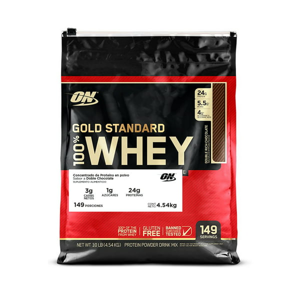 proteína on gs 100 whey doble chocolate bolsa 10 lb optimum fitness town 1068902