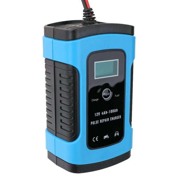 Comprar Cargador de batería de coche completamente automático, cargador de  batería con pantalla Digital de 12V, cargadores de reparación de pulsos de  energía, plomo-ácido húmedo y seco