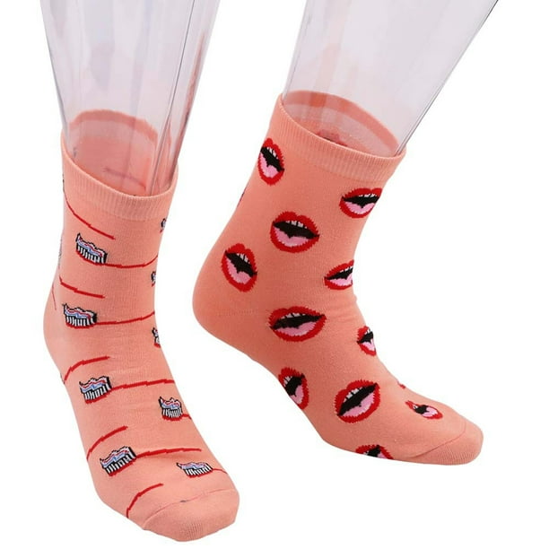 Calcetines divertidos para mujer, calcetines de vestir, calcetines de tubo  elásticos a media pantorr Yuyangstore Novedad calcetines