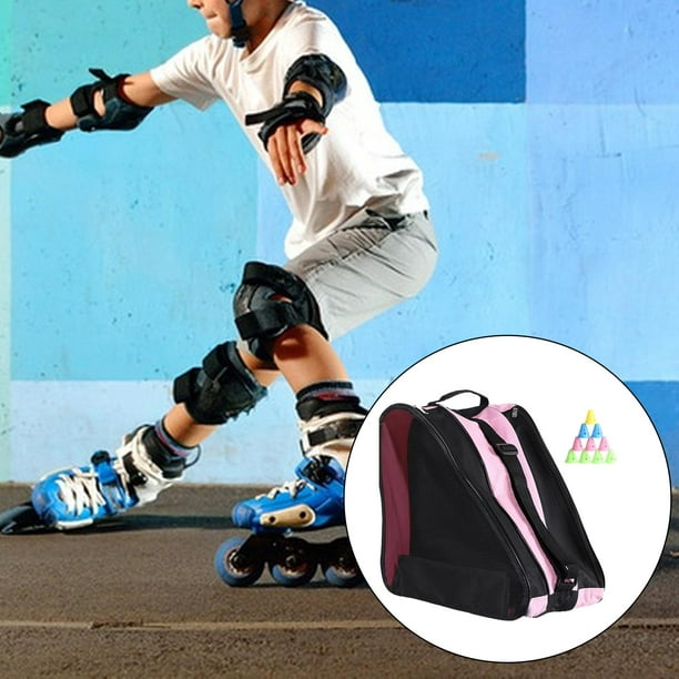 Bolsa de patinaje sobre hielo, bolsa de patinaje transpirable para llevar  patines o patines de hielo, tela Oxford, accesorios para patines de ruedas