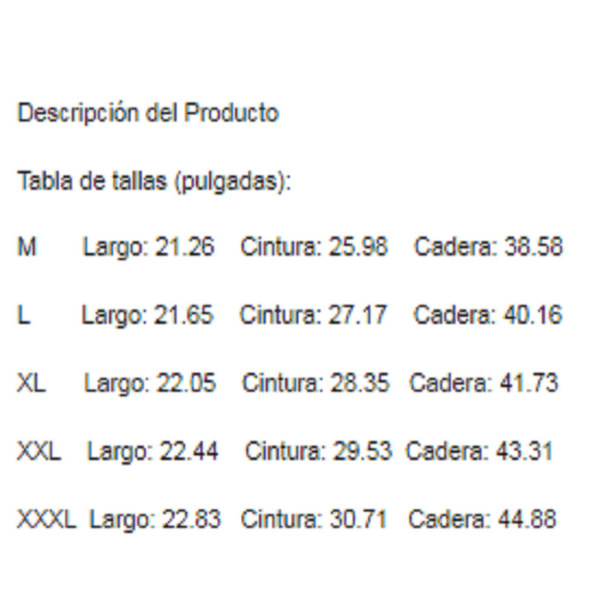 Tallas discount xxl hombre