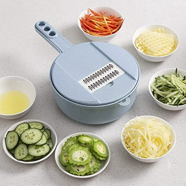 Mandolina de Cocina Profesional, 15 en 1 Cortador de Verdura  Manual,Multifuncional Picador de Verduras,Cortador Verduras Acero  Inoxidable con Separador de Huevos,Protección para Las Manos : :  Hogar y cocina