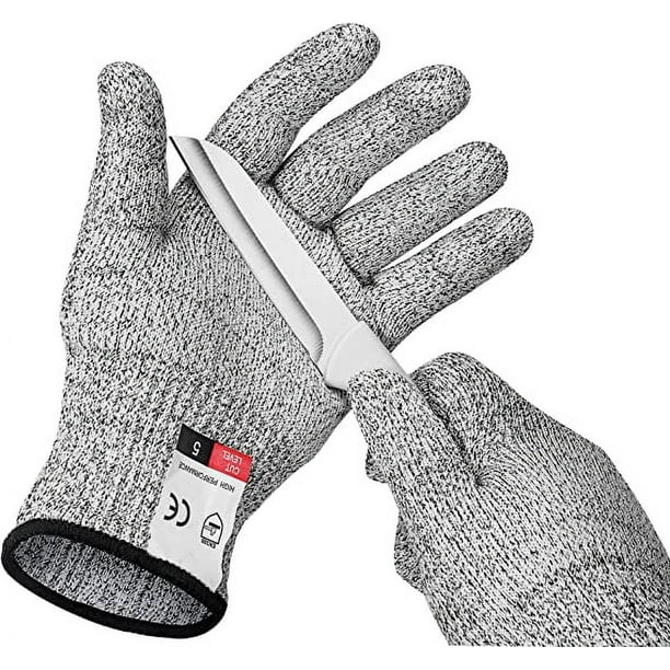 Guantes resistentes a cortes, guantes de seguridad de grado alimenticio, guantes  anticorte de cocina para cortar, guantes de trabajo de corte a prueba de  nivel 5 JM