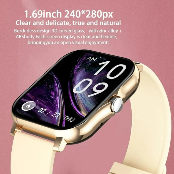 2022 nuevo reloj inteligente para mujer para hombre 1,69 pantalla  completamente táctil a Color rastreador de actividad física Bluetooth  llamada reloj inteligente para mujer reloj inteligente para mu TUNC  Sencillez