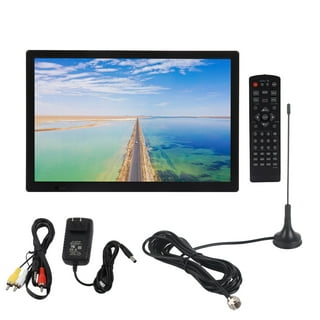 TV portátil de 10 pulgadas, sintonizador de alta sensibilidad, TV Digital  ATSC recargable para coche, exterior, enchufe estadounidense de 110-240V  Ticfox