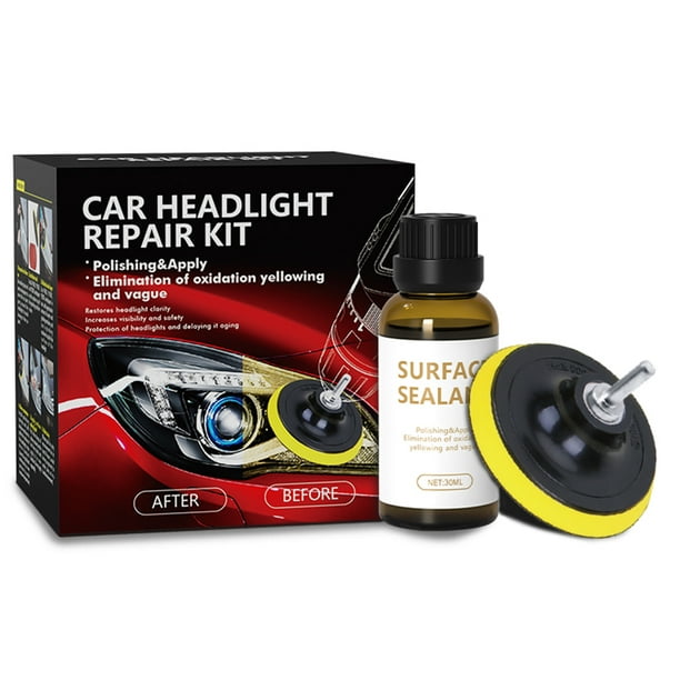 Kit de reparación de faros de coche, pulidor de lentes de luz, herramienta  de restauración de pasta de limpieza Likrtyny Para estrenar