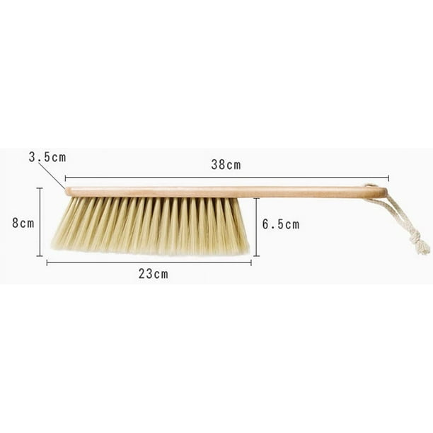 Cepillos de limpieza de escoba de mano-cerdas suaves Cepillo de polvo para limpiar  coche / cama / sofá / tiro / jardín / muebles / ropa, asa de madera