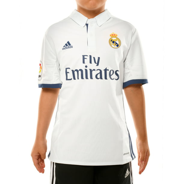 Playera Adidas Niños Local Real Madrid Blanco AI5189