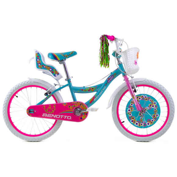 bicicleta cross flower power r20 1v aquarosa niña benotto benotto flower power