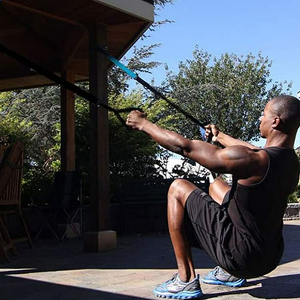 Banda de resistencia Fitness Training Kit System Trainer Strap Pro con  anclajes de puerta incorporados para entrenamientos en casa y al aire libre  Ormromra FLD-4648
